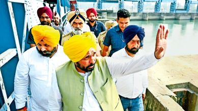 Bhagwant Singh Mann, Bhagwant Mann, Arvind Kejriwal, Punjab government, Haryana water sources, Haryana water supply, Indian express news, current affairs