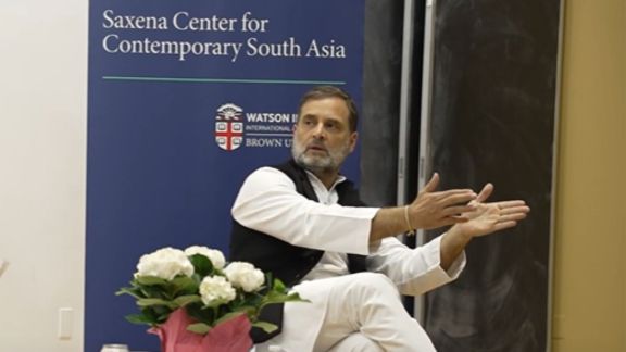Gandhi’s interaction at Watson Institute for International and Public Affairs with Ashutosh Varshney, a professor at the university, on April 21 was uploaded on Sunday.