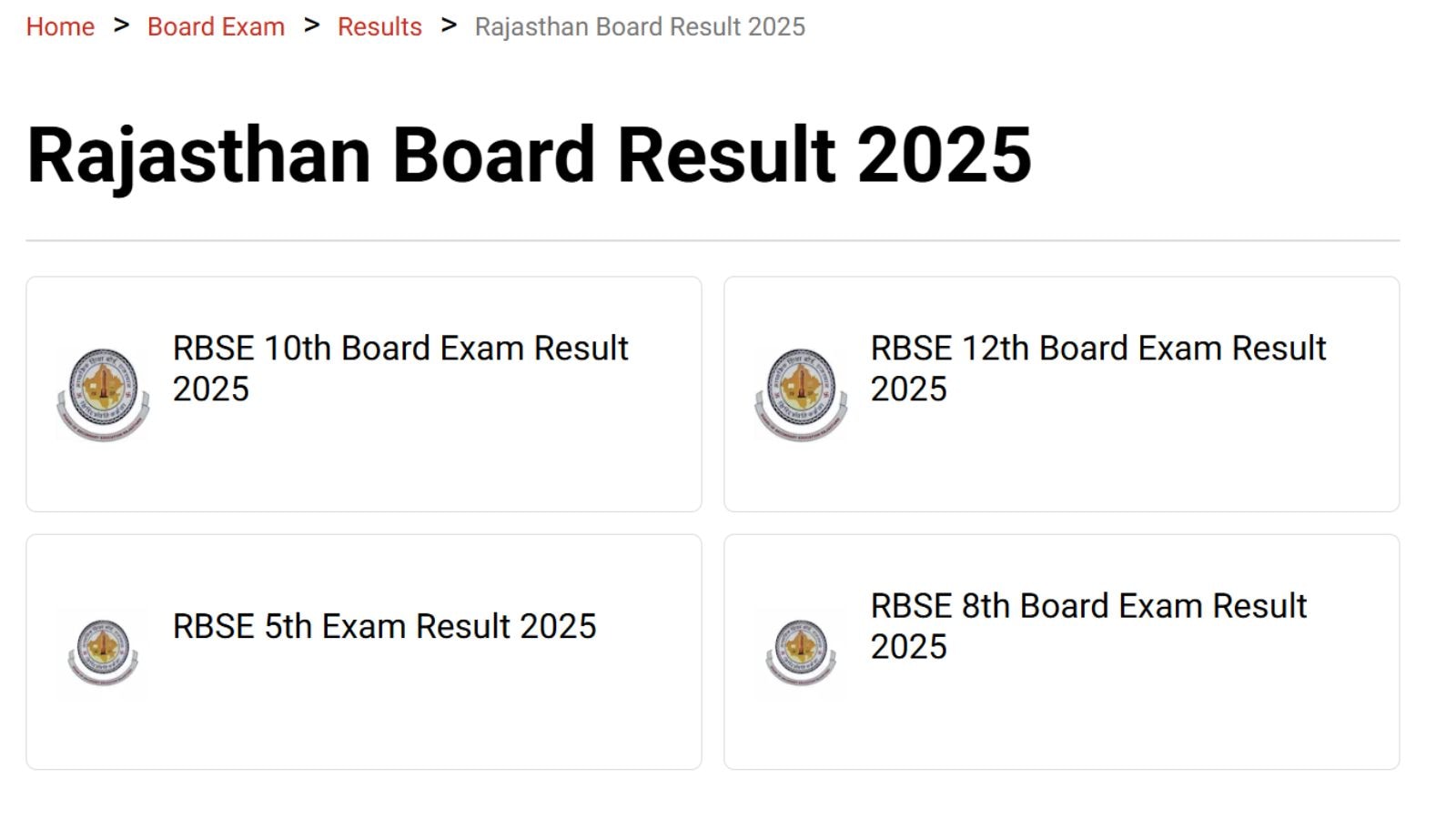Rajasthan Board RBSE Class 12th Result 2025: How to check results at education.indianexpress.com?