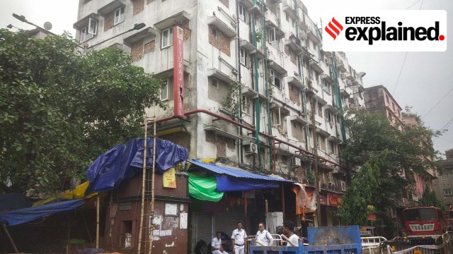 Rituraj Hotel in Barabazar, after the fire incident.