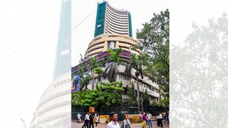 Mumbai: People walk past the Bombay Stock Exchange (BSE) building, in Mumbai, Wednesday, May 7, 2025. Equity benchmark indices Sensex and Nifty faced heavy volatility on Wednesday morning trade after India launched missile strikes on terrorist hideouts in Pakistan and Pakistan-Occupied Kashmir. (PTI Photo) (PTI05_07_2025_000267A)