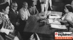 Prime Minister Indira Gandhi during a visit to Sikkim.