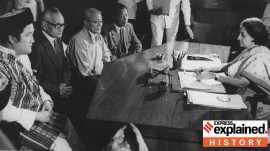 Prime Minister Indira Gandhi during a visit to Sikkim.