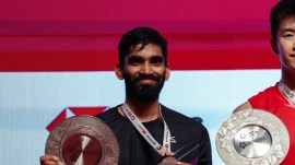 Srikanth Kidambi with his Malaysia Masters silver medal (BWF)