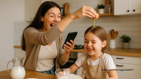 The mother defended herself by saying she was just taking part in a viral trend