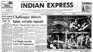 Plane Crash Probe, Air India jumbo jet crash, Air India jet crash, Hunt For Lal Singh, Train Food, Monsoon Havoc, Forty Years Ago, editorial, Indian express, opinion news, current affairs