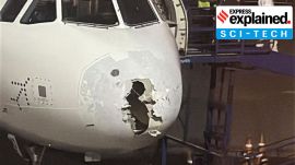 Thunderstorm, hailstorm, Indigo 6E 2142, storm ,