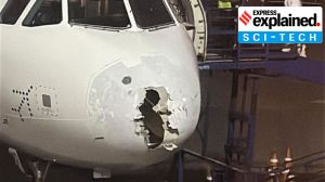 What happened to the IndiGo flight which lost its nose in a hailstorm last month?