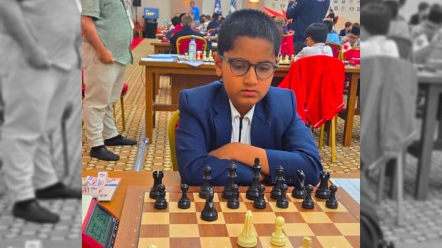 Aarit Kapil, the nine-year-old from Mayur Vihar, who drew with Magnus Carlsen in the Early Titled Tuesday event. (Special Arrangement)