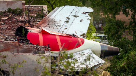 Ahmedabad Plane Crash: Remains of the Air India plane that crashed moments after taking off from the Ahmedabad airport on Thursday