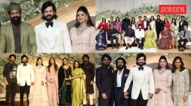 Nagarjuna's son Akhil Akkineni and Zainab Ravdjee's wedding reception was attended by several celebrities