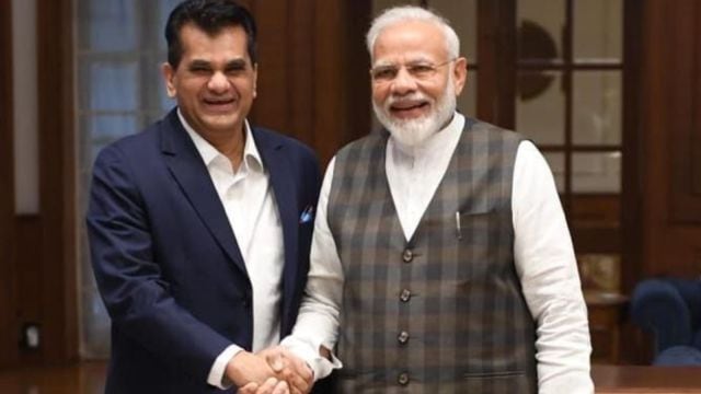 Amitabh Kant with Prime Minister Narendra Modi.