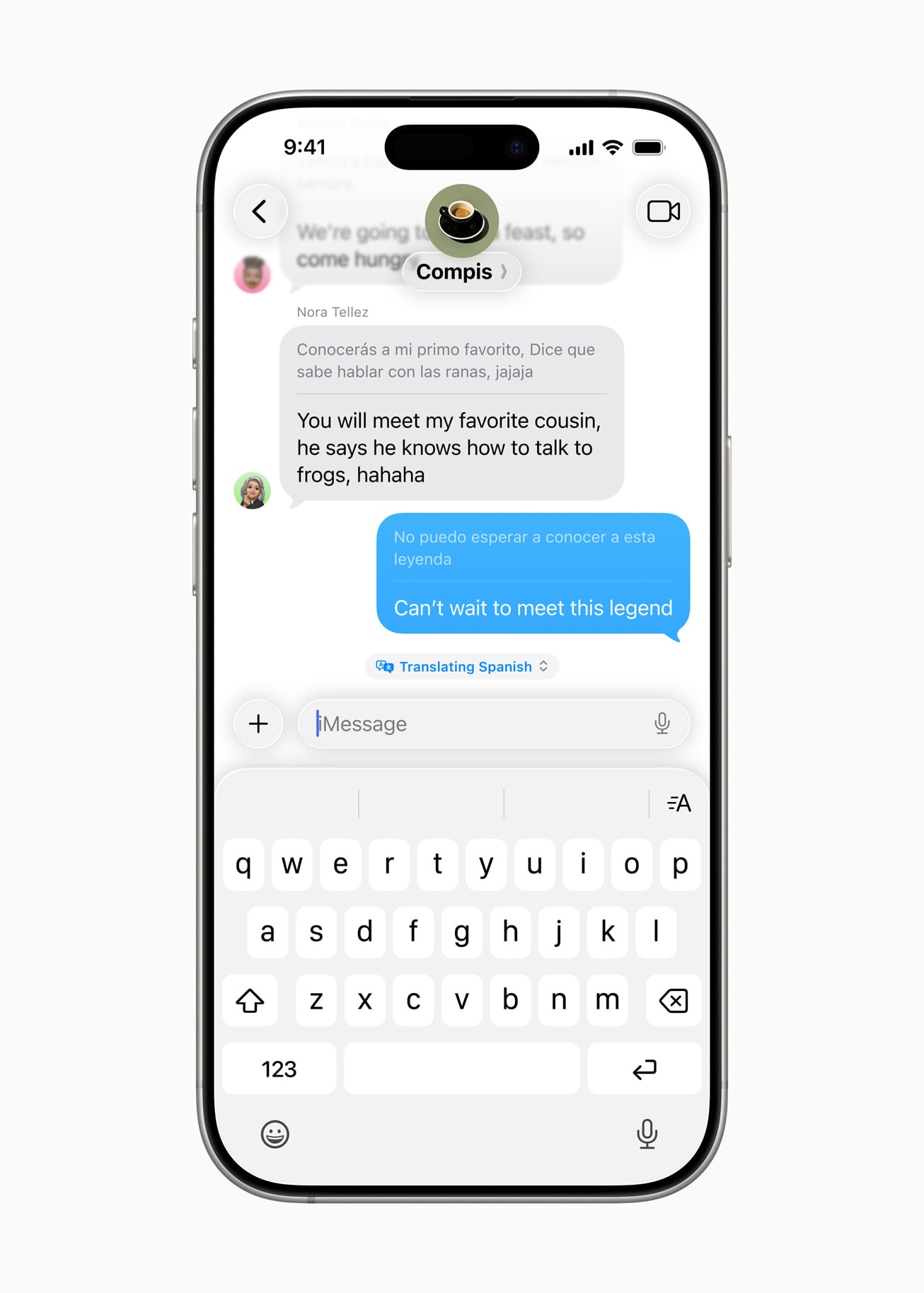 Live Translation is available in Messages, FaceTime and the Phone app.