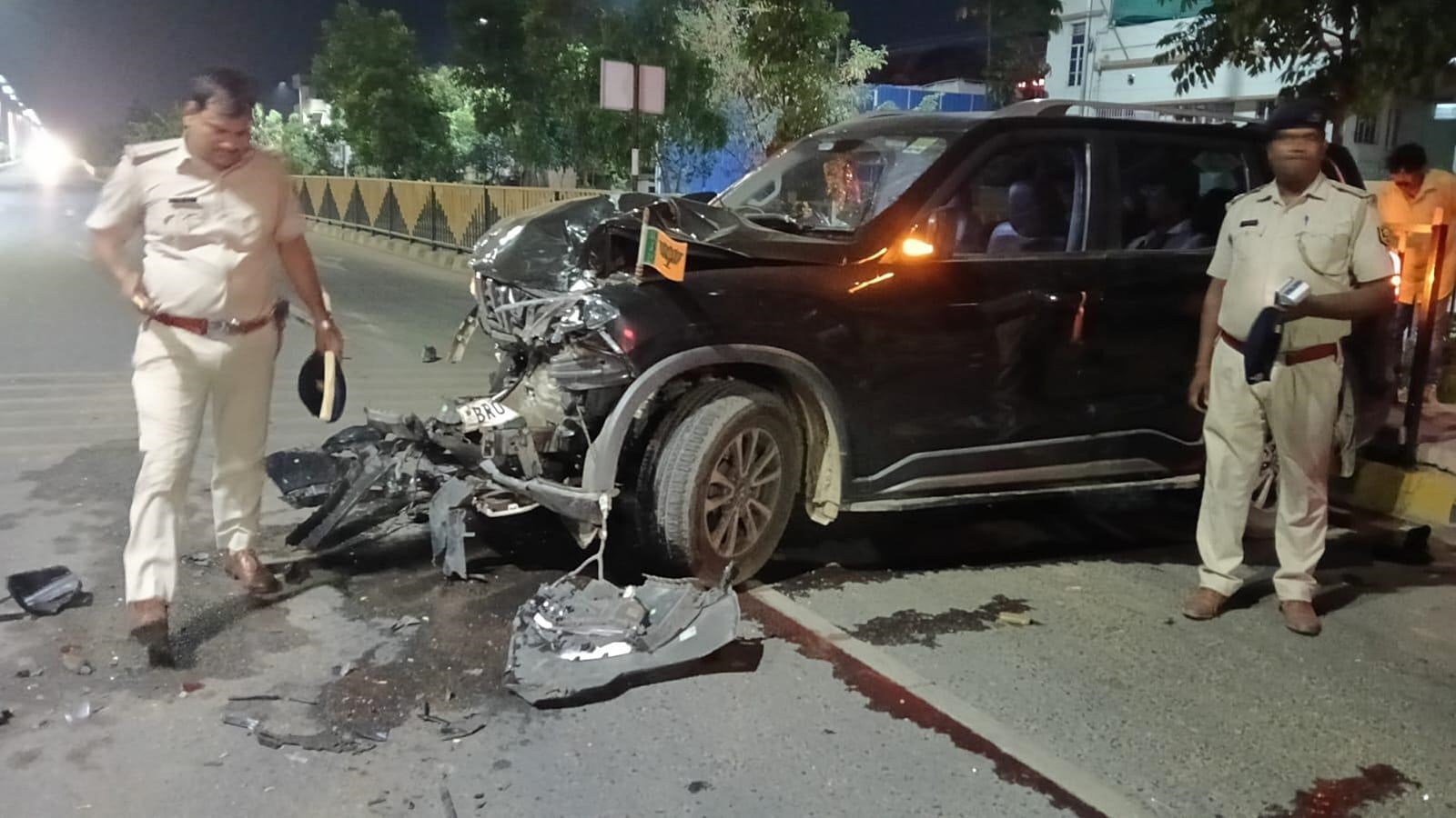 The accident took place when personnel from the Sri Krishna Puri police station were conducting a vehicle-checking drive, barricading the service lane on Atal Path