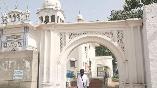 The local gurdwara at Burj Jawahar Singh Wala village in Faridkot. (Express Photo Gurmeet Singh)