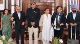 The Panda delegation was the first one to return Tuesday morning.