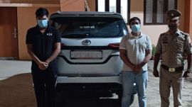 Police station Sector-126 (Noida ):- 02 persons arrested for performing dangerous stunts with a Fortuner car
