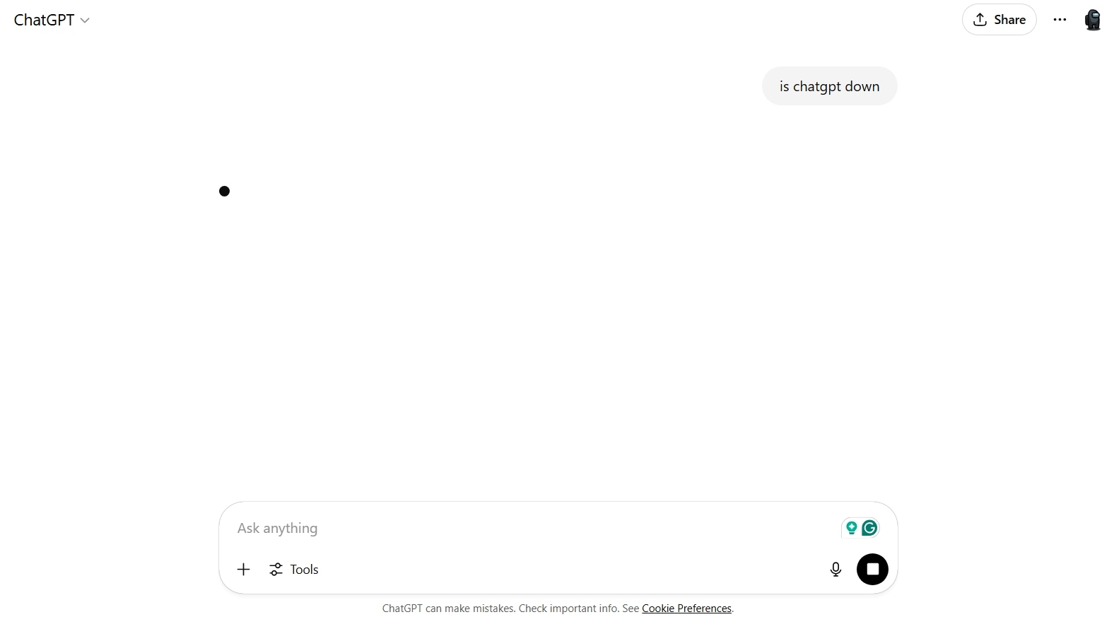 ChatGPT isn't replying for some.