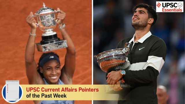 upsc current affairs pointers of the past week, prelims, mains, french open