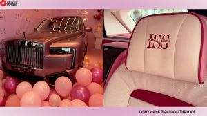 The viral video shows the family arriving in a separate Rolls-Royce to receive the custom-made pink vehicle (Image source: @lovindubai/Instagram)