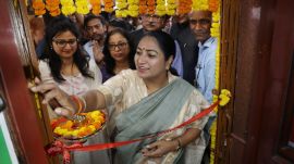 People visit the newly inaugurated Ayushman Arogya Mandir for health checkups and infant inoculation at the Tis Hazari, which was inaugurated by the Delhi CM Rekha Gupta earlier on Monday in New Delhi.