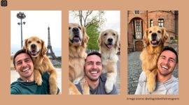 Popular travel vlogger Kevin Bubolz and his wife Katie, travel with their two golden retrievers, Ellie and Emma