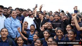 In Mumbai, Shinde participated in a grand public yoga session at Marine Drive on International Yoga Day 2025.