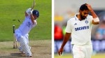 England's Ben Duckett (LEFT) is bowled out by India's Jasprit Bumrah at Headingley in Leeds, England on Saturday. (AP Photo)