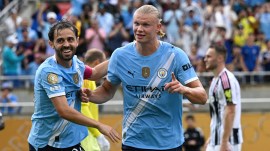 Manchester City players in action during FIFA Club World Cup. (AP)