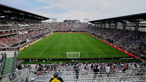 نظرة عامة على ملعب Audi Field خلال النصف الأول من مجموعة C Club World Cup بين سالزبورغ و Al Hilal في واشنطن. (AP)