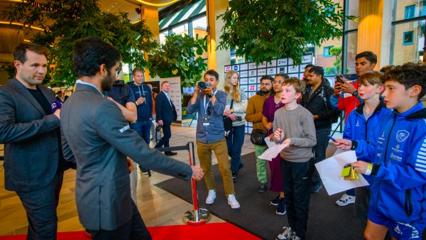 World champion Gukesh walks out of the playing hall after beating Arjun Erigaisi at the Norway Chess tournament on Monday. (PHOTO: Michal Walusza via Norway Chess)