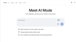Google's new AI Mode feature is currently limited to English. (Image Source: Google)