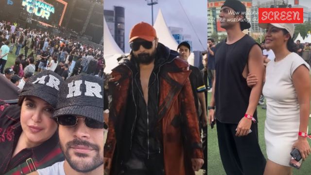 Farah Khan, Veer Pahariya, Gurmeet Debina at Himesh Reshammiya Mumbai concert