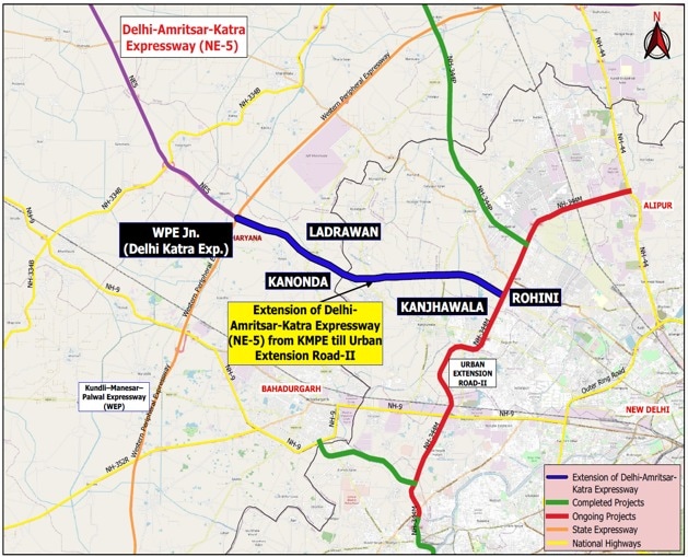 Extension of Delhi-Amritsar-Katra Expressway