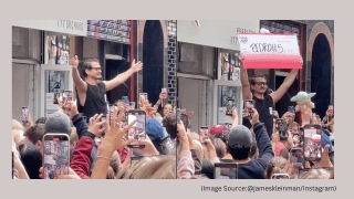 A Pedro Pascal look-alike contest was held on Sunday, and #5 George Gountas won the contest. (Image source: @jameskleinmann)