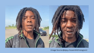 A 17-year-old boy breaks down in tears, sharing that he has been homeless for a week. (Image source: @ejay_chosen444/Instagram)