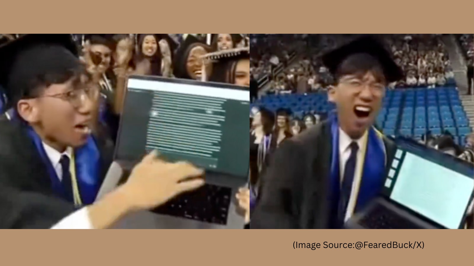 A student from UCLA showed moments before his graduation that he used ChatGPT for his final project. (Image source: @FearedBuck/X)