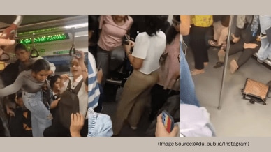 A snake was allegedly spotted in the Delhi Metro ladies' coach. (Image source: @du_public//Instagram)
