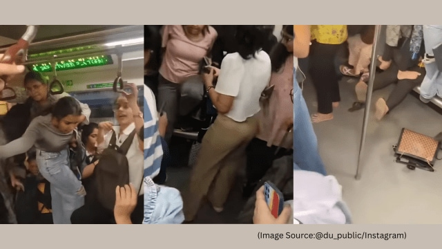 A snake was allegedly spotted in the Delhi Metro ladies' coach. (Image source: @du_public//Instagram)