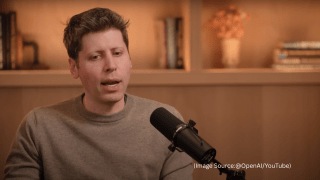 OpenAI CEO Sam Altman says artificial intelligence will make his children more capable than previous generations, though not necessarily more intelligent. (Image source: @OpenAI/ YouTube)