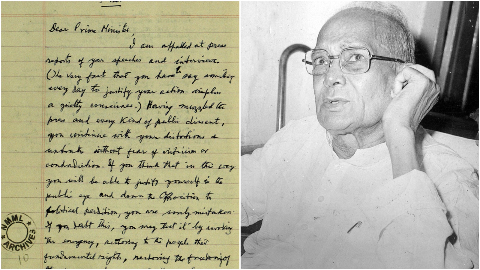 JP's Scathing Letter to Indira Gandhi During Emergency