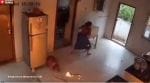 A woman is seen first, attempting her best to stop the leak (Image source: @Satyamraj_in./X)