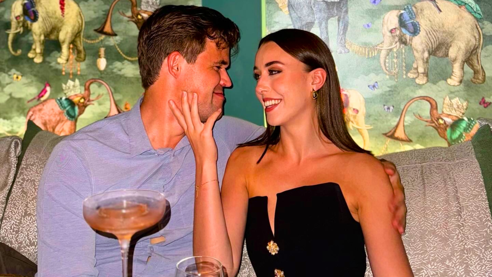 Magnus Carlsen with his wife Ella in Singapore last year. (PHOTO: Facebook/Magnus Carlsen)