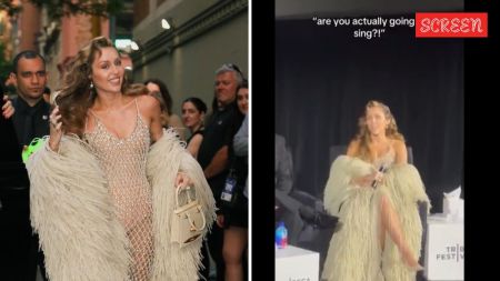 Miley Cyrus sings The Climb after fans heckle her at Tribeca premiere