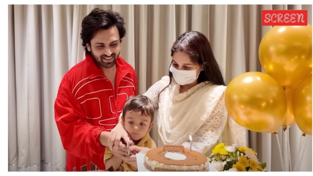 Shoaib Ibrahim with wife Dipika Kakar and son Ruhaan