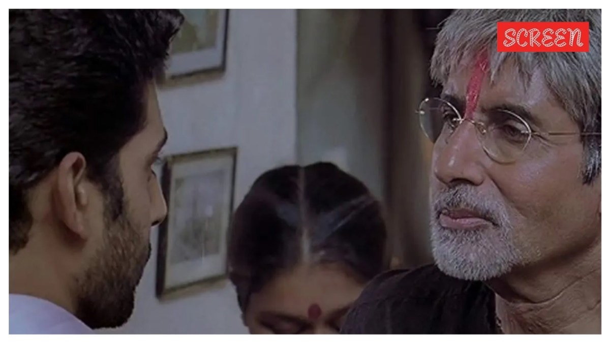 Amitabh Bachchan and Abhishek Bachchan faced the camera together for the first time in Sarkar.