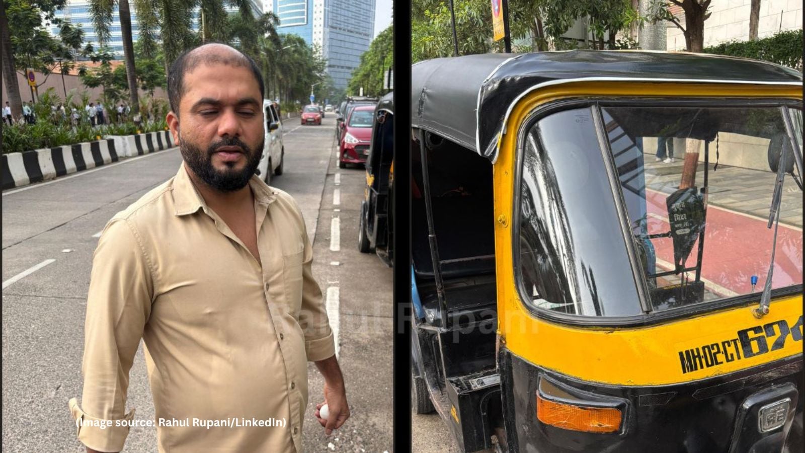 The driver explained that he waits outside the consulate every day and offers bag storage services to 20–30 people. That means a daily income of Rs 20,000 to Rs 30,000 easily (Image source: Rahul Rupani/LinkedIn)