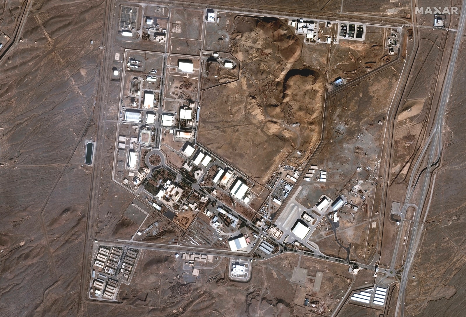 This satellite image provided by Maxar Technologies shows the Natanz nuclear facility in Iran on January 24, 2025