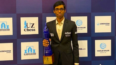 Praggnanandhaa won the UzChess Cup title, which is his third triumph of 2025. (PHOTO: Praggnanandhaa via X)