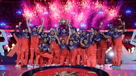 Royal Challengers Bengaluru after winning IPL trophy. (Sportzpics for IPL)